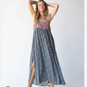 Natural life Patti side slit maxi dress